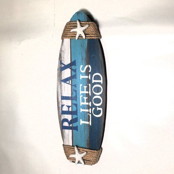 🛑 Beachcombers RELAX LIFE IS GOOD ➕🆒 WALL ART Starfish SIGN Plaque 💸BUY NOW‼️ - Picture 13 of 16